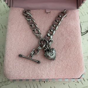 Juicy couture pave heart necklace